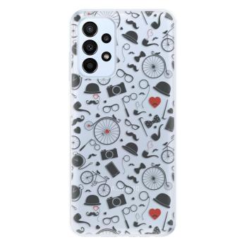 Odolné silikonové pouzdro iSaprio - Vintage Pattern 01 - black - Samsung Galaxy A23 / A23 5G