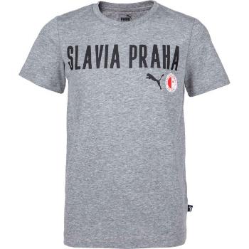 Puma SLAVIA PRAGUE GRAPHIC TEE Chlapecké triko, šedá, velikost