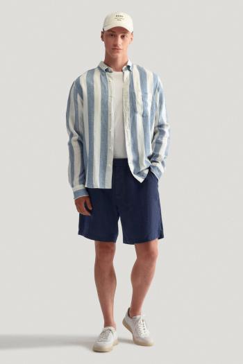 ŠORTKY GANT LINEN DRAWSTRING SHORTS EVENING BLUE