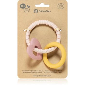Petite&Mars Silicone teether kousátko Love 0 m+ 1 ks