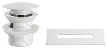 AQUALINE - SET krytka prepadu, vaňová výpusť 6/4", click-clack, biela lesk TF9005W