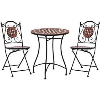 3dílný mozaikový bistro set keramický terakotový  279689 279689 (279689)