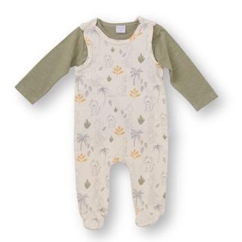 LITTLE Romper set Savannah Animals olive zelená