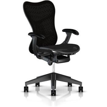 HERMAN MILLER Mirra s opěrkou Butterfly, pro měkké podlahy - černá