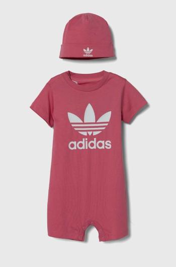 Dětské bavlněné dupačky adidas Originals GIFT SET IY0748