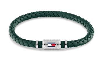 Tommy Hilfiger Moderní pánský náramek ze zelené kůže Homme 2790456