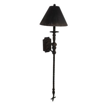 Černá antik nástěnná lampa Victoria - 31*32*117 cm E27/max 1*60W 5LMP669