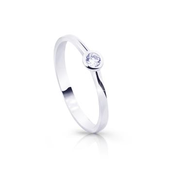 Cutie Jewellery Jemný třpytivý prsten z bílého zlata Z8006-10-X-2 48 mm