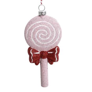 Růžová vánoční ozdoba lízátko Lollipop Candy - 6*2*12 cm 52078407