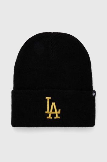 Čepice 47brand MLB Los Angeles Dodgers černá barva, z husté pleteniny