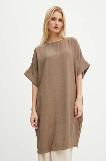 Šaty Bruuns Bazaar CressBBGigi dress hnědá barva, mini, oversize, BBW3477N