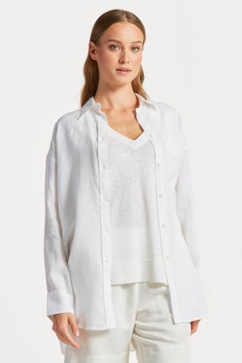 KOŠILE GANT OS LINEN SHIRT WHITE