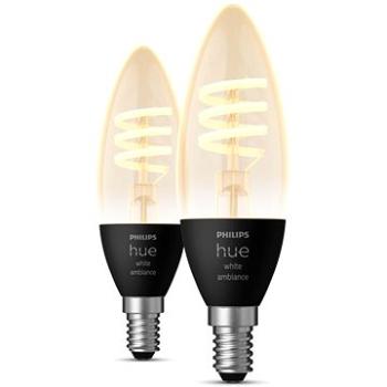 Philips Hue White Ambiance 4.6W 550 Filament svíčka E14 2ks (929003145202)