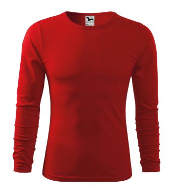 MALFINI Pánské tričko s dlouhým rukávem Fit-T Long Sleeve - Červená | S