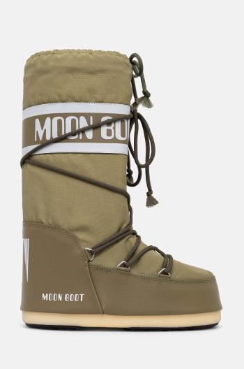 Sněhule Moon Boot MB ICON NYLON zelená barva, 80D1400440 M006