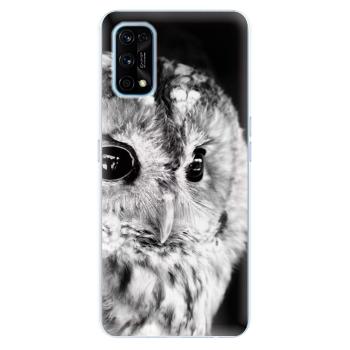 Odolné silikonové pouzdro iSaprio - BW Owl - Realme 7 Pro