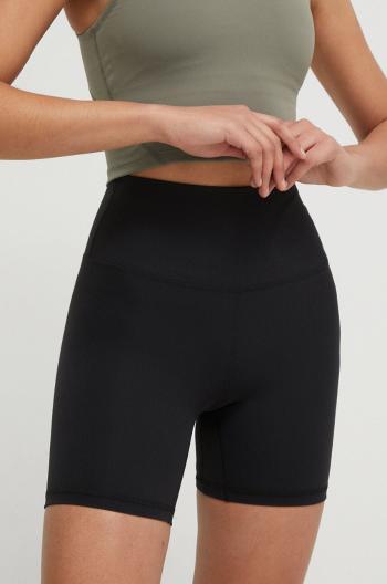 Šortky na jógu JOYINME Ribbed černá barva, high waist