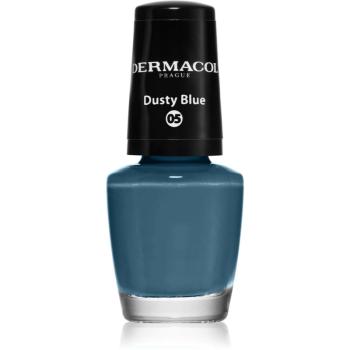 Dermacol Mini lak na nehty odstín 05 Dusty Blue 5 ml