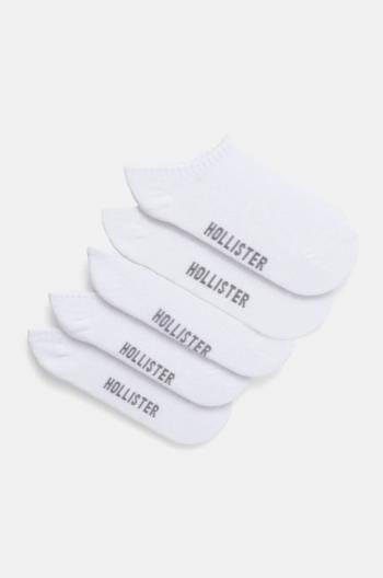 Ponožky Hollister Co. 5-pack pánské, bílá barva, KI312-4001