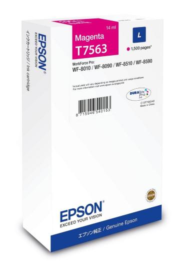 Epson T7563 L C13T75634N purpurová (magenta) originální cartridge