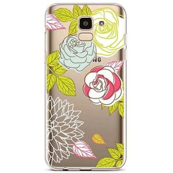 TopQ Samsung J6 silikon Abstract Roses 37971 (Sun-37971)