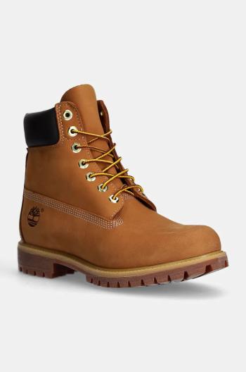 Nubukové boty Timberland Premium 6 Inch hnědá barva, TB1100617131