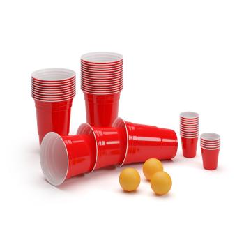 BeerCup Federer Ultimate Ber Pong párty balík, Red Cups, Shot Cups, včetně míčků