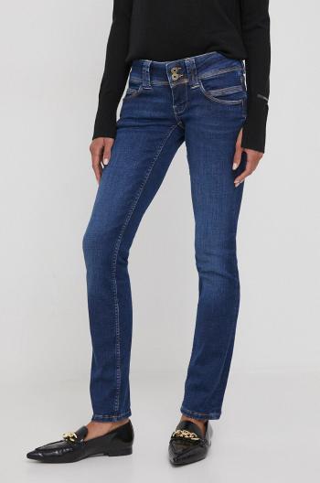 Džíny Pepe Jeans SLIM JEANS LW dámské, tmavomodrá barva, PL204586XW5