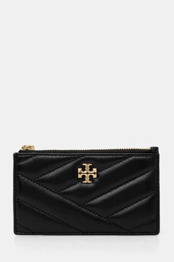 Kožená peněženka Tory Burch Kira černá barva, 156556.001