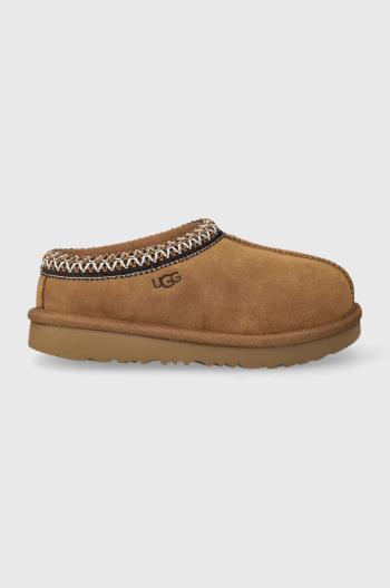 Dětské semišové papuče UGG T TASMAN II béžová barva, 1019066T