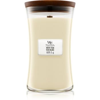 Woodwick White Teak vonná svíčka s dřevěným knotem 609.5 g