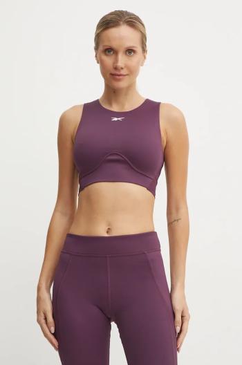 Tréninkový top Reebok Contour Crop vínová barva, 100206429