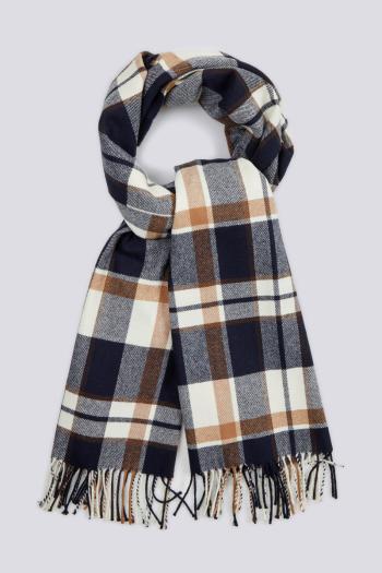 ŠÁLA GANT D2. WOOL CHECK SCARF CREAM