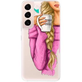 iSaprio My Coffe and Blond Girl pro Samsung Galaxy S22+ 5G (coffblon-TPU3-S22P-5G)