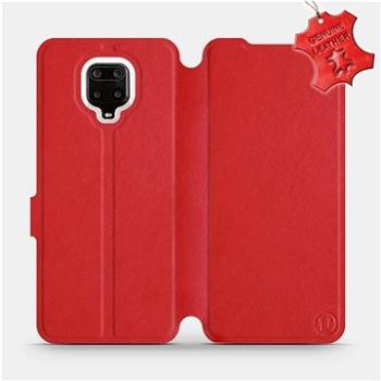 Flip pouzdro na mobil Xiaomi Redmi Note 9 Pro - Červené - kožené -   Red Leather (5903516248575)