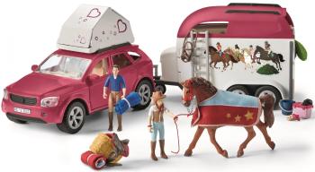 Schleich 42535 Dobrodružné auto s přívěsem a koněm