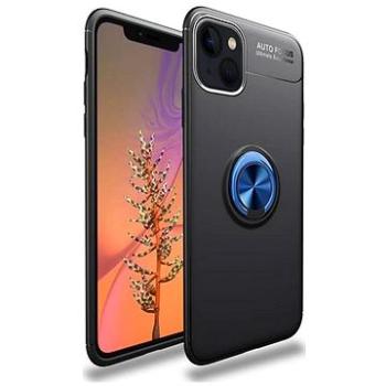 TopQ iPhone 13 mini silikon černý s modrým prstenem 65537 (Sun-65537)