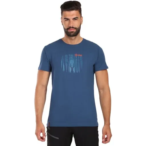 KILPI DISCOVER Pánské bavlněné tričko, tmavě modrá, velikost