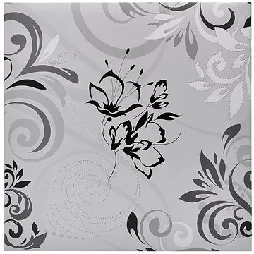 ZEP Umbria bílá černé listy (0109_0141B)