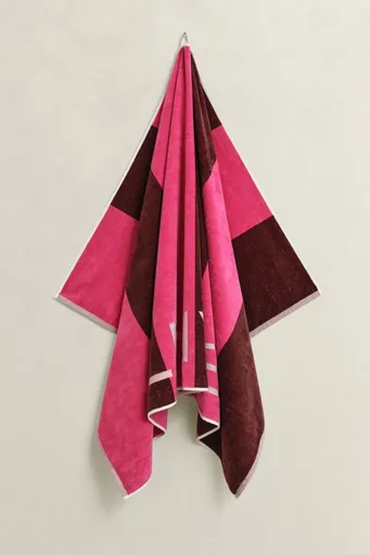 RUČNÍK GANT BLOCK STRIPE BEACH TOWEL 100X180 BRIGHT FUSCHIA