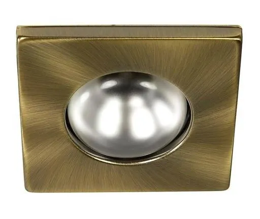 Pevné stropní svítidlo čtvercové, zlatá patina