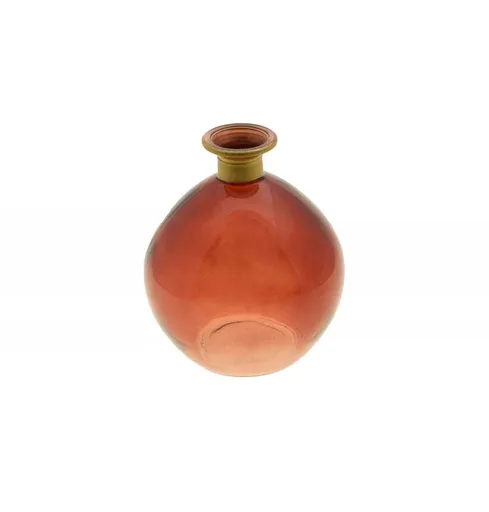 Chaks Sklenená váza - Tmavá červená 12,5 x 14,5 cm