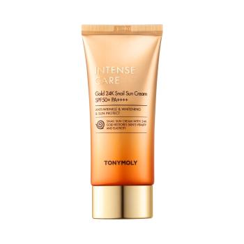 Tony Moly Pleťový krém na opalování s anti-age účinkem SPF 50+ Intense Care Gold 24K Snail (Sun Cream) 50 ml