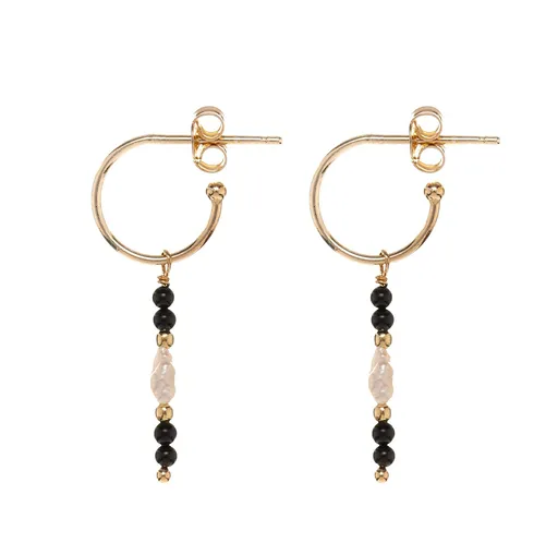 Alisia Nádherné visací náušnice s pravými perlami a achátem AL5256.01.000