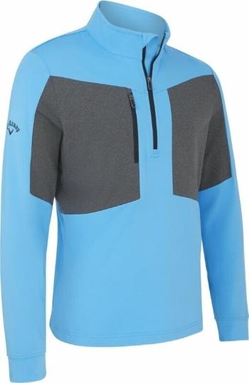 Callaway Aquapel 1/2 Zip Mixed Media Malibu Blue/Caviar XL Pulovr