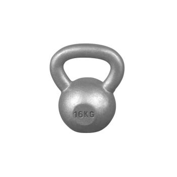 Gorilla Sports kettlebell činka, litinová, šedá,16 kg