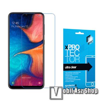 Xpro képernyővédő fólia - Clear - 1db, törlőkendővel, A képernyő sík részét védi! - SAMSUNG Galaxy A20e (SM-A202F) - GYÁRI