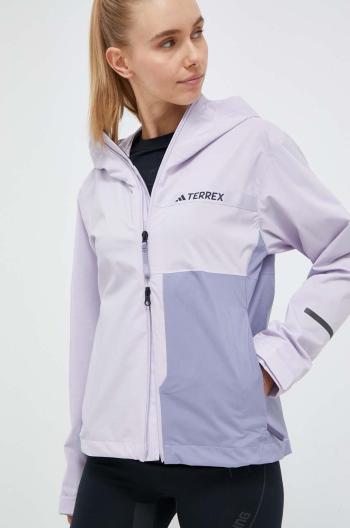 Nepromokavá bunda adidas TERREX Multi RAIN.RDY dámská, fialová barva