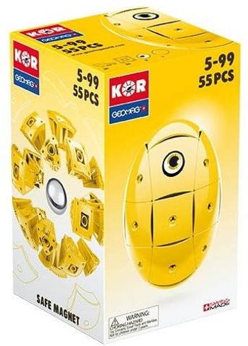 Építőjáték Geomag KOR - 55db, sárga