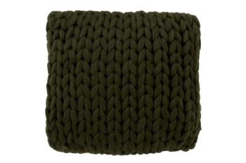 Pletený zelený polštář Tricot green - 40*40 cm 7261